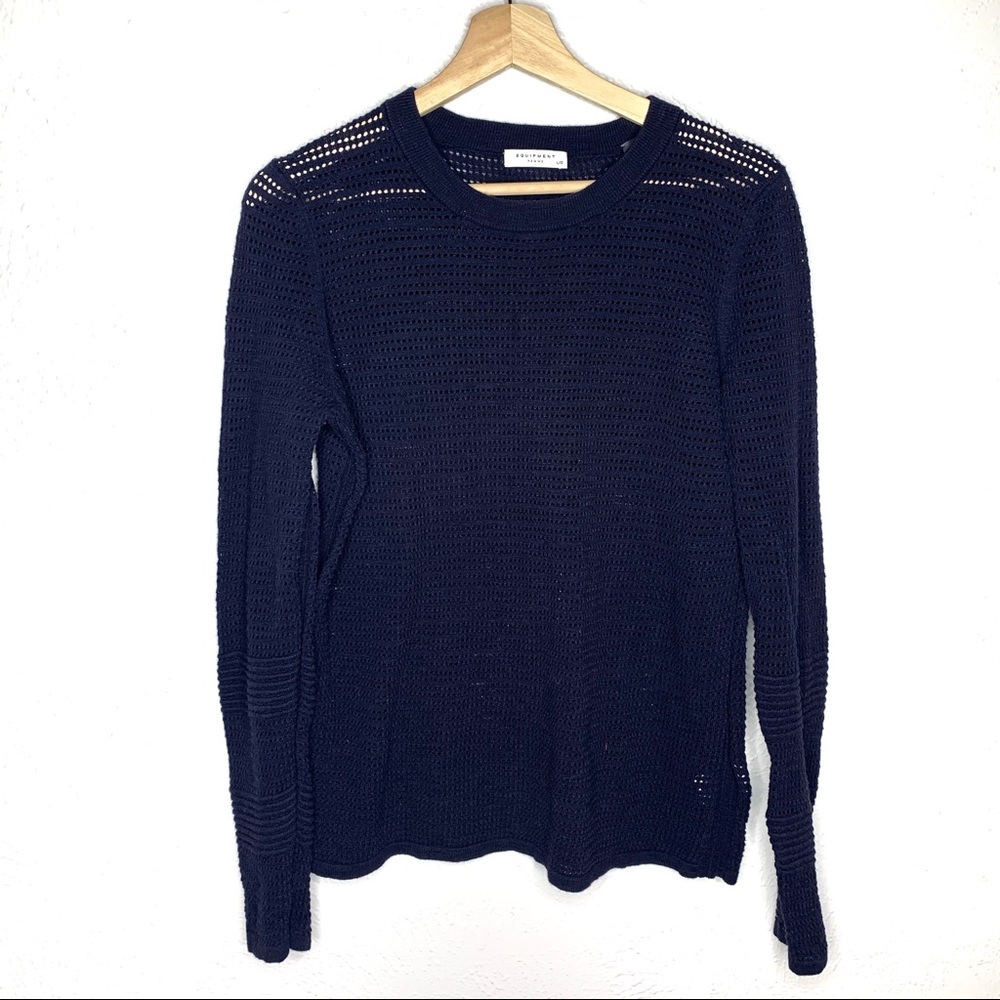 Equipment Femme JOANNE CREW NECK SWEATER navy